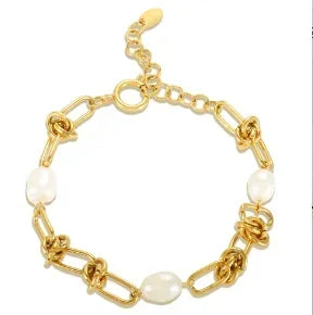 Dainty Stainless Steel Chain Bracelet, Gold-Tone or Silver-Tone, Everyday Women's Bracelet