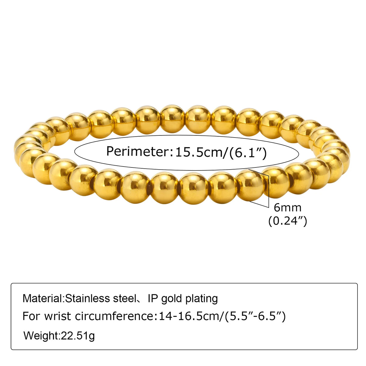 Chunky Link Layering Bracelet, Gold-Tone Stainless Steel