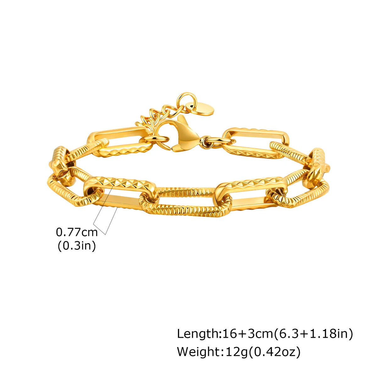Chunky Toggle Chain Bracelet, Gold-Tone Stainless Steel