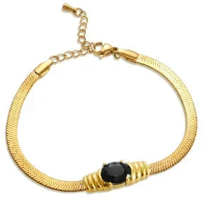 Dainty Stainless Steel Chain Bracelet, Gold-Tone or Silver-Tone, Everyday Women's Bracelet