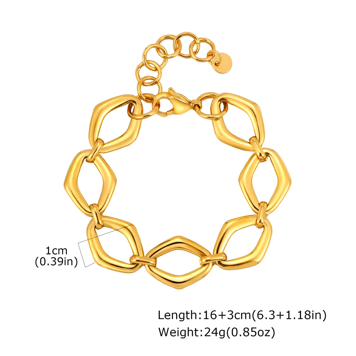 Chunky Toggle Chain Bracelet, Gold-Tone Stainless Steel