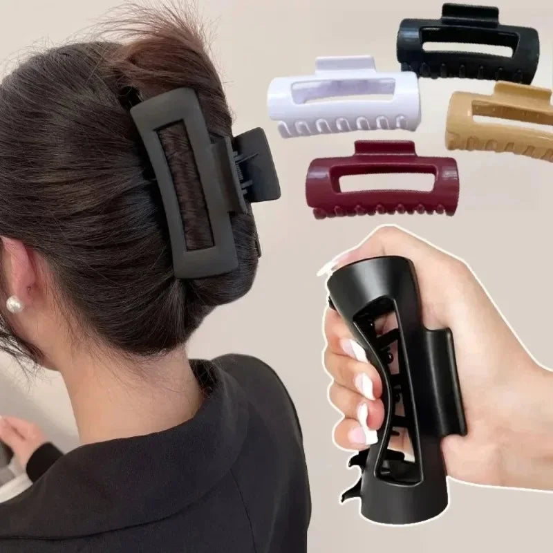Large Non-Slip Silicone Hair Claw Clip, Bendable Soft Grip for Thick and Thin Hair