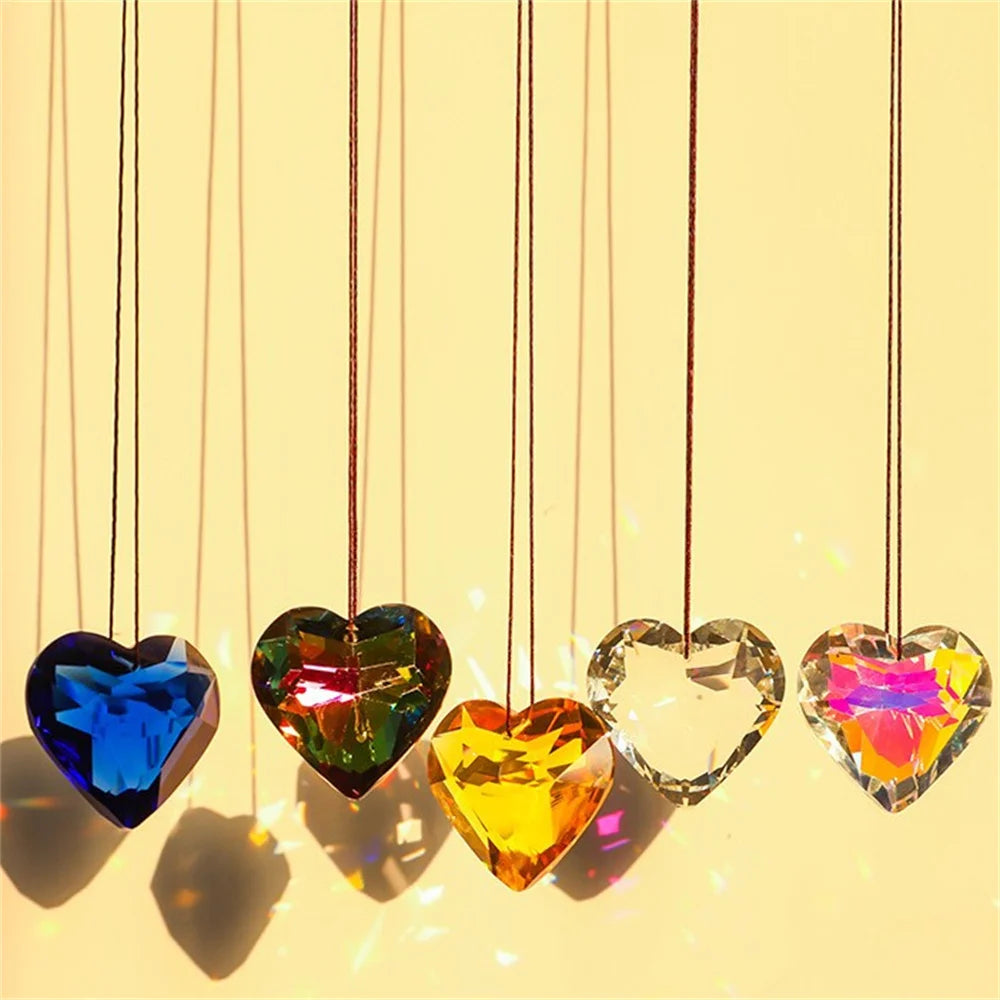 Heart Crystal Prism Suncatcher, 30mm or 45mm Rainbow Maker