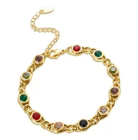 Dainty Stainless Steel Chain Bracelet, Gold-Tone or Silver-Tone, Everyday Women's Bracelet