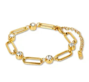 Dainty Stainless Steel Chain Bracelet, Gold-Tone or Silver-Tone, Everyday Women's Bracelet