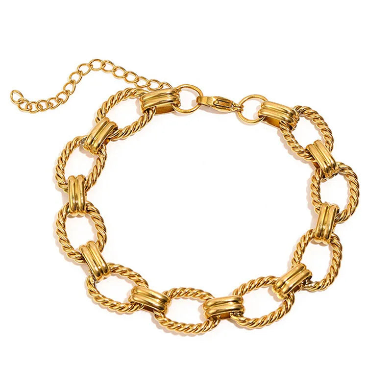 Chunky Toggle Chain Bracelet, Gold-Tone Stainless Steel