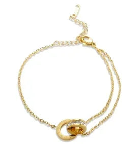 Dainty Stainless Steel Chain Bracelet, Gold-Tone or Silver-Tone, Everyday Women's Bracelet