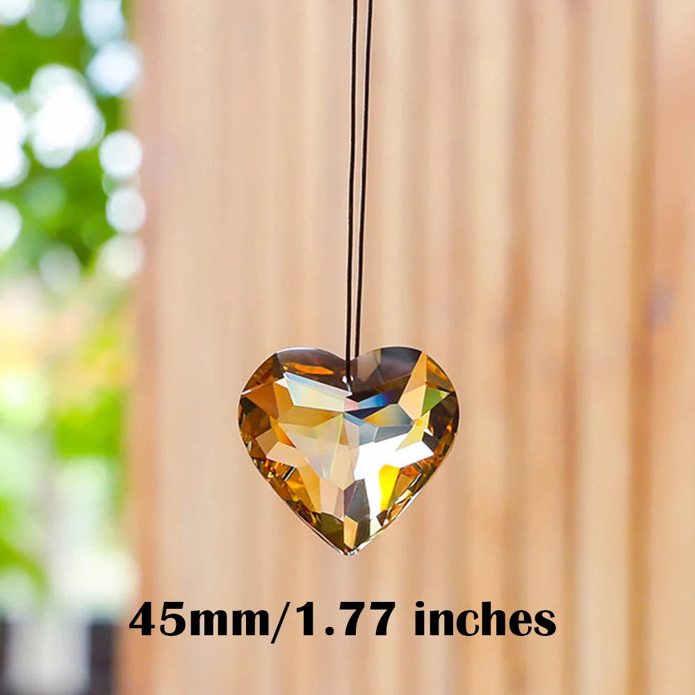 Heart Crystal Prism Suncatcher, 30mm or 45mm Rainbow Maker