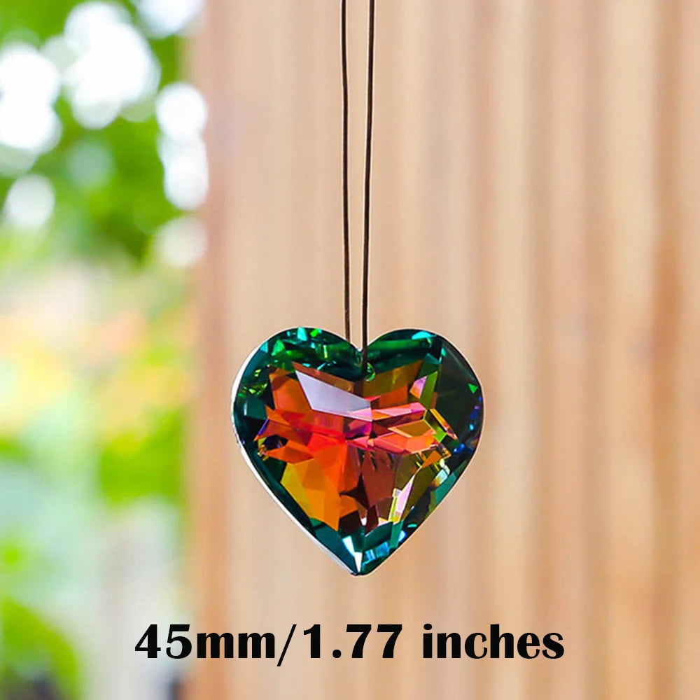 Heart Crystal Prism Suncatcher, 30mm or 45mm Rainbow Maker
