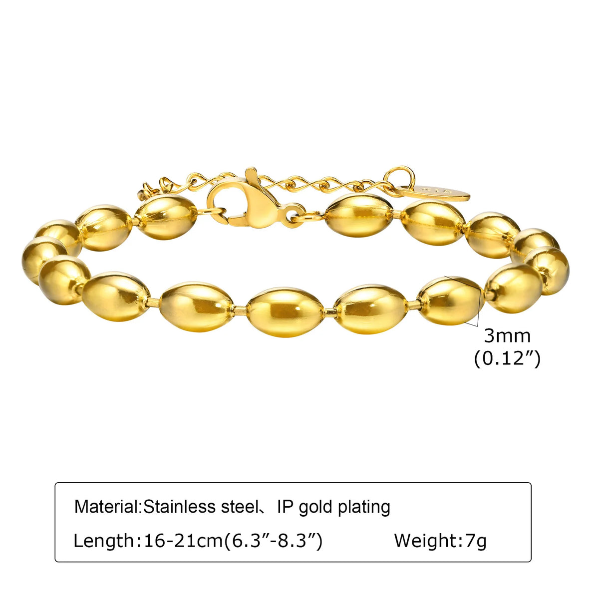 Chunky Link Layering Bracelet, Gold-Tone Stainless Steel