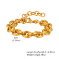 Chunky Link Layering Bracelet, Gold-Tone Stainless Steel