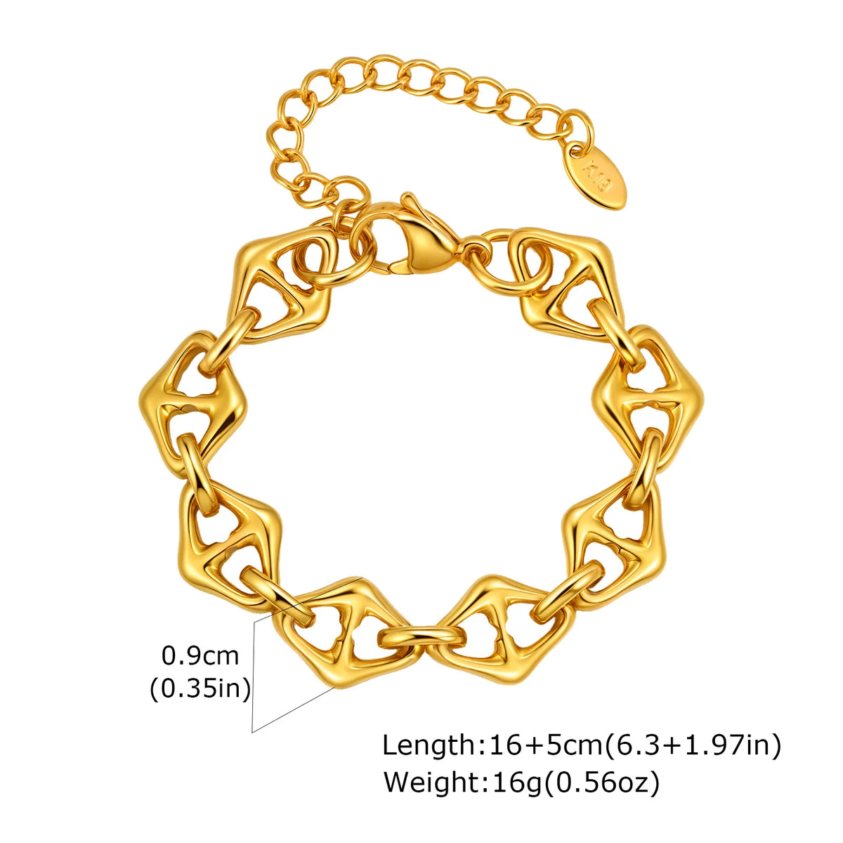 Chunky Toggle Chain Bracelet, Gold-Tone Stainless Steel