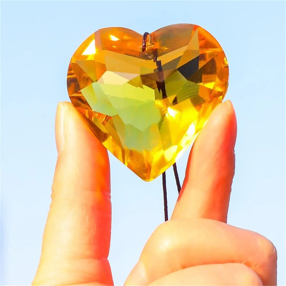 Heart Crystal Prism Suncatcher, 30mm or 45mm Rainbow Maker
