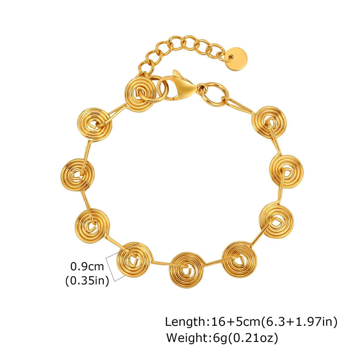 Chunky Link Layering Bracelet, Gold-Tone Stainless Steel