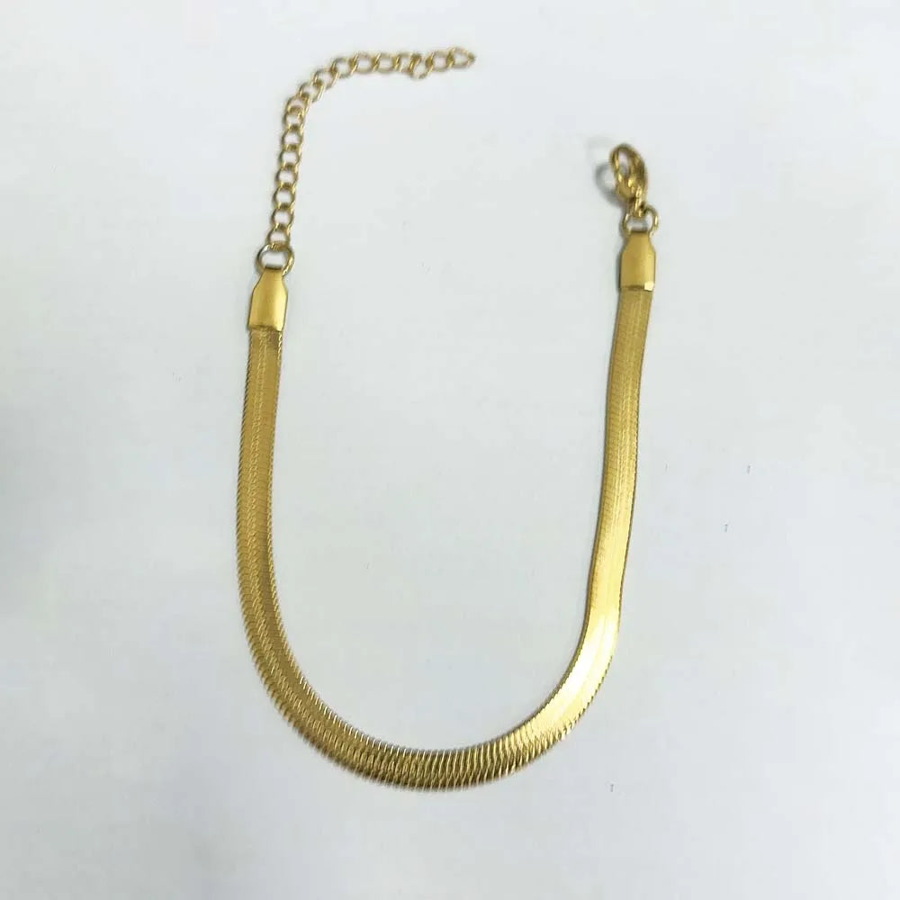 Dainty Stainless Steel Chain Bracelet, Gold-Tone or Silver-Tone, Everyday Women's Bracelet