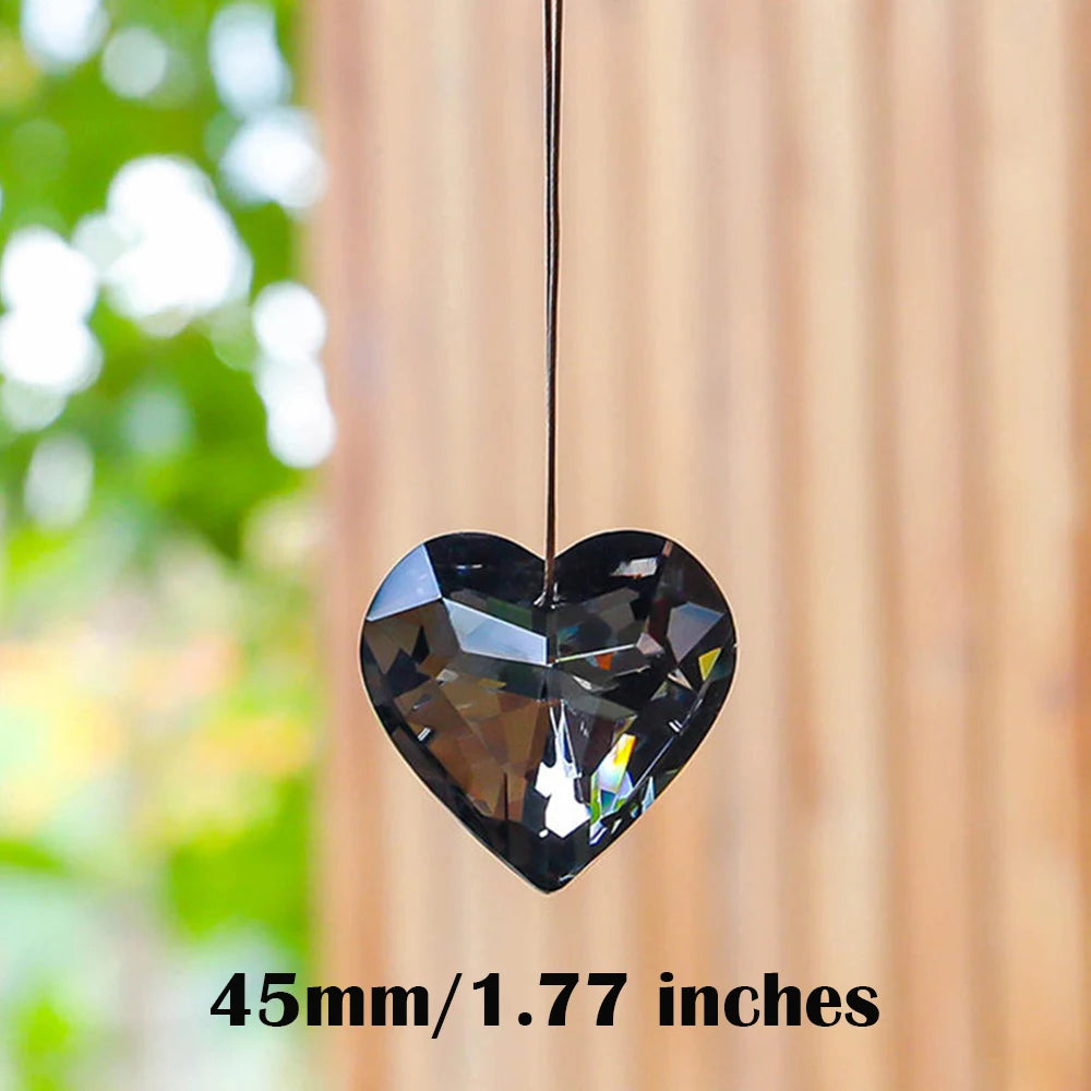 Heart Crystal Prism Suncatcher, 30mm or 45mm Rainbow Maker