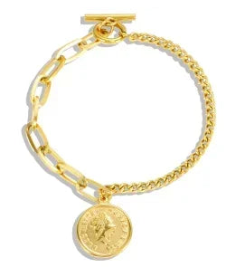 Dainty Stainless Steel Chain Bracelet, Gold-Tone or Silver-Tone, Everyday Women's Bracelet