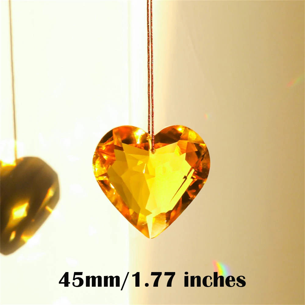 Heart Crystal Prism Suncatcher, 30mm or 45mm Rainbow Maker