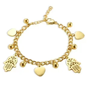 Dainty Stainless Steel Chain Bracelet, Gold-Tone or Silver-Tone, Everyday Women's Bracelet