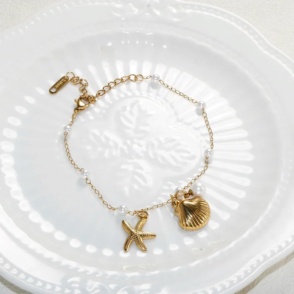 Dainty Stainless Steel Chain Bracelet, Gold-Tone or Silver-Tone, Everyday Women's Bracelet