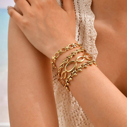 Chunky Toggle Chain Bracelet, Gold-Tone Stainless Steel