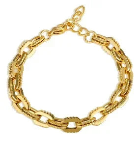 Dainty Stainless Steel Chain Bracelet, Gold-Tone or Silver-Tone, Everyday Women's Bracelet