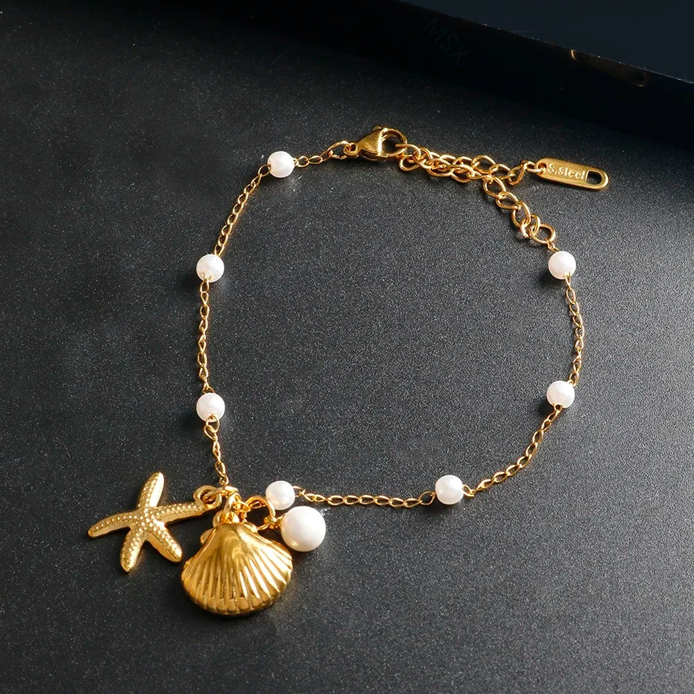 Dainty Stainless Steel Chain Bracelet, Gold-Tone or Silver-Tone, Everyday Women's Bracelet