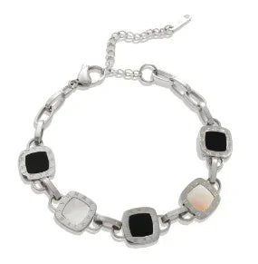 Dainty Stainless Steel Chain Bracelet, Gold-Tone or Silver-Tone, Everyday Women's Bracelet