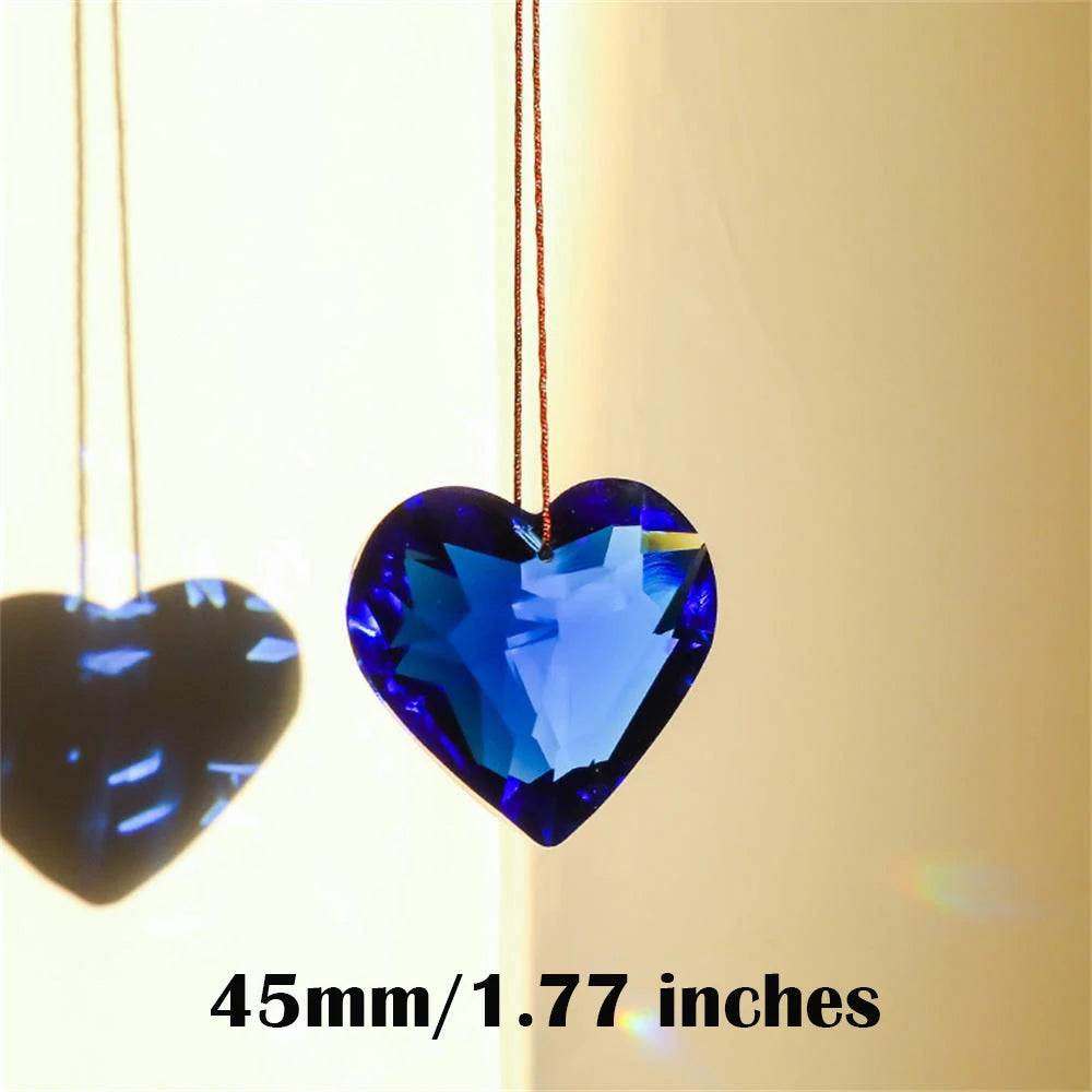 Heart Crystal Prism Suncatcher, 30mm or 45mm Rainbow Maker