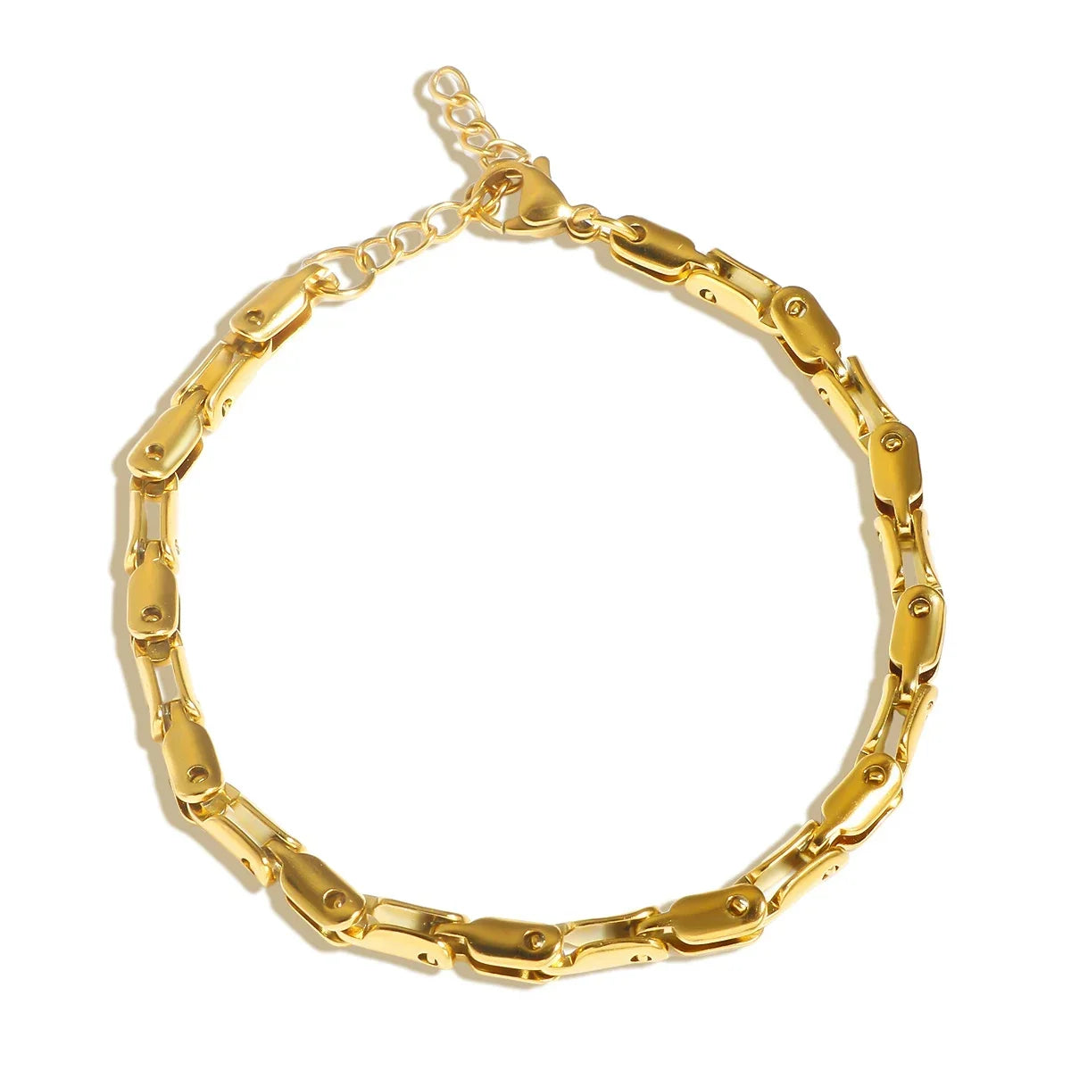 Dainty Stainless Steel Chain Bracelet, Gold-Tone or Silver-Tone, Everyday Women's Bracelet