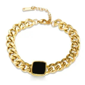 Dainty Stainless Steel Chain Bracelet, Gold-Tone or Silver-Tone, Everyday Women's Bracelet