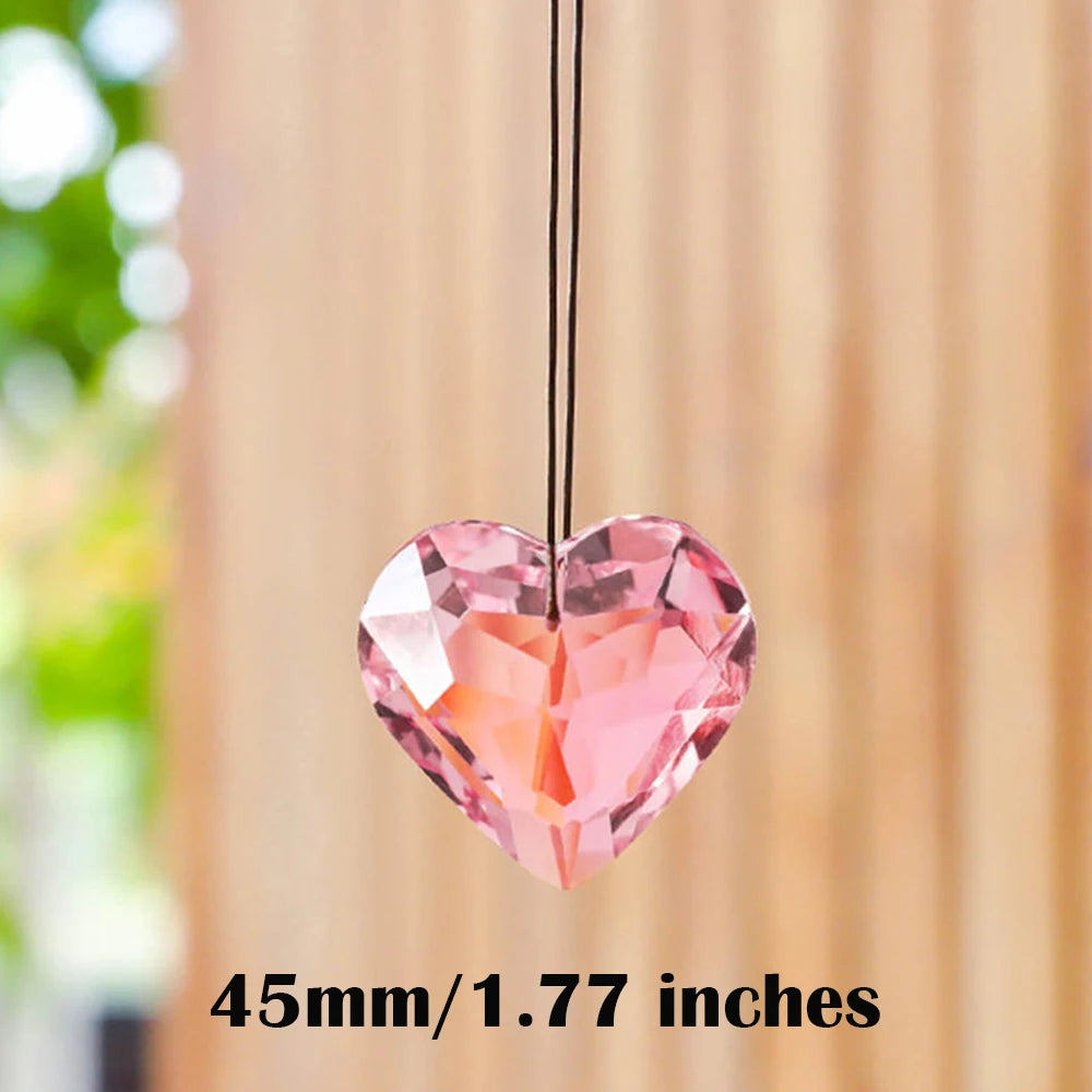 Heart Crystal Prism Suncatcher, 30mm or 45mm Rainbow Maker