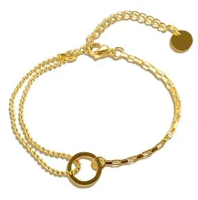 Dainty Stainless Steel Chain Bracelet, Gold-Tone or Silver-Tone, Everyday Women's Bracelet